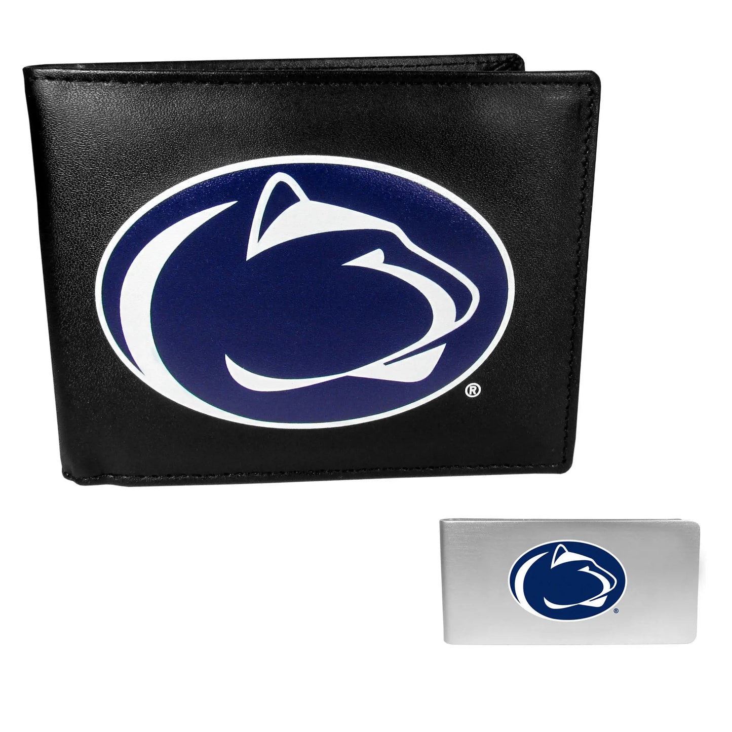 Penn St. Nittany Lions Leather Bi-fold Wallet & Money Clip - Penn St. Nittany Lions - Flyclothing LLC