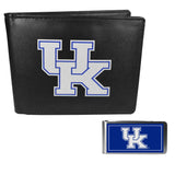 Kentucky Wildcats Leather Bi-fold Wallet & Color Money Clip