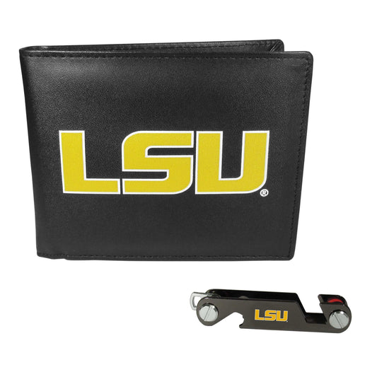 LSU Tigers Leather Bi-fold Wallet & Key Organizer - LSU Tigers - Flyclothing LLC