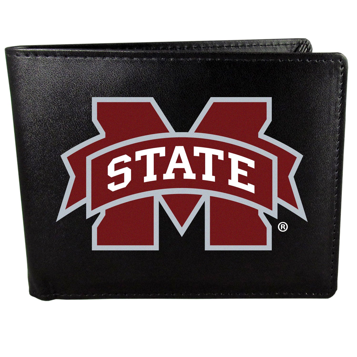 Mississippi St. Bulldogs Leather Bi-fold Wallet, Large Logo