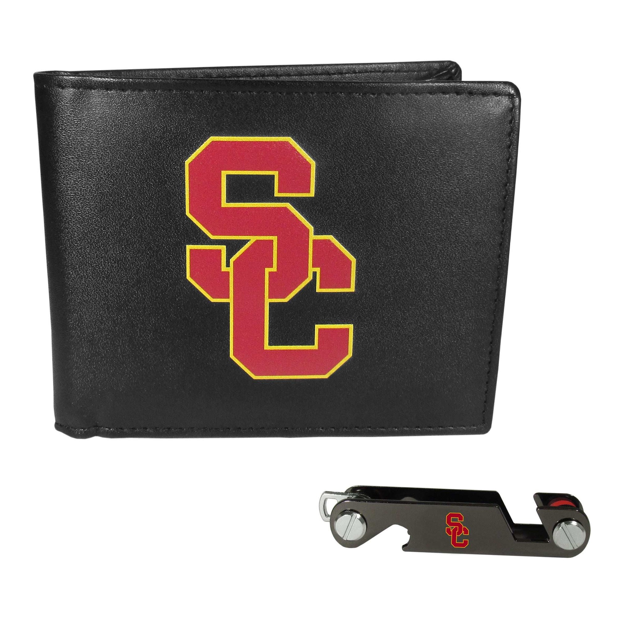 USC Trojans Leather Bi-fold Wallet & Key Organizer - USC Trojans - Flyclothing LLC