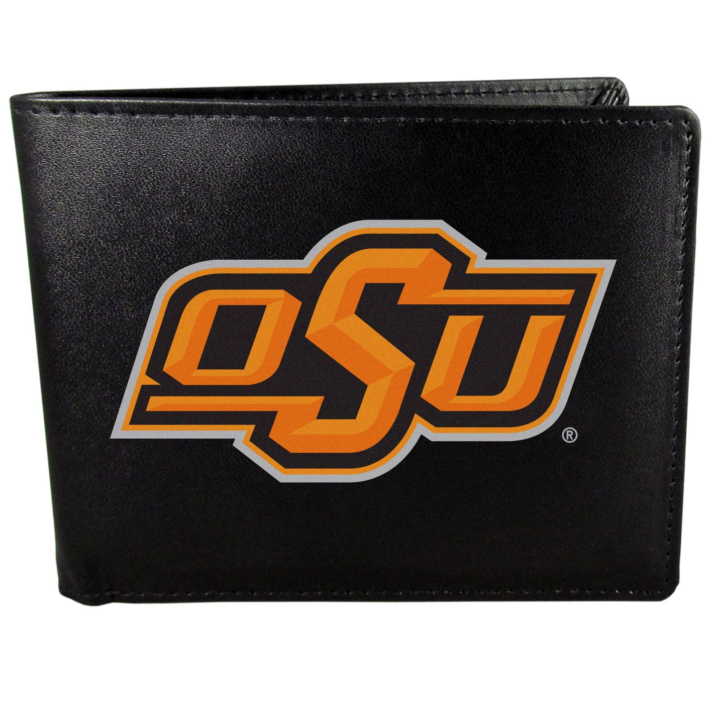 Oklahoma St. Cowboys Leather Bi-fold Wallet, Large Logo
