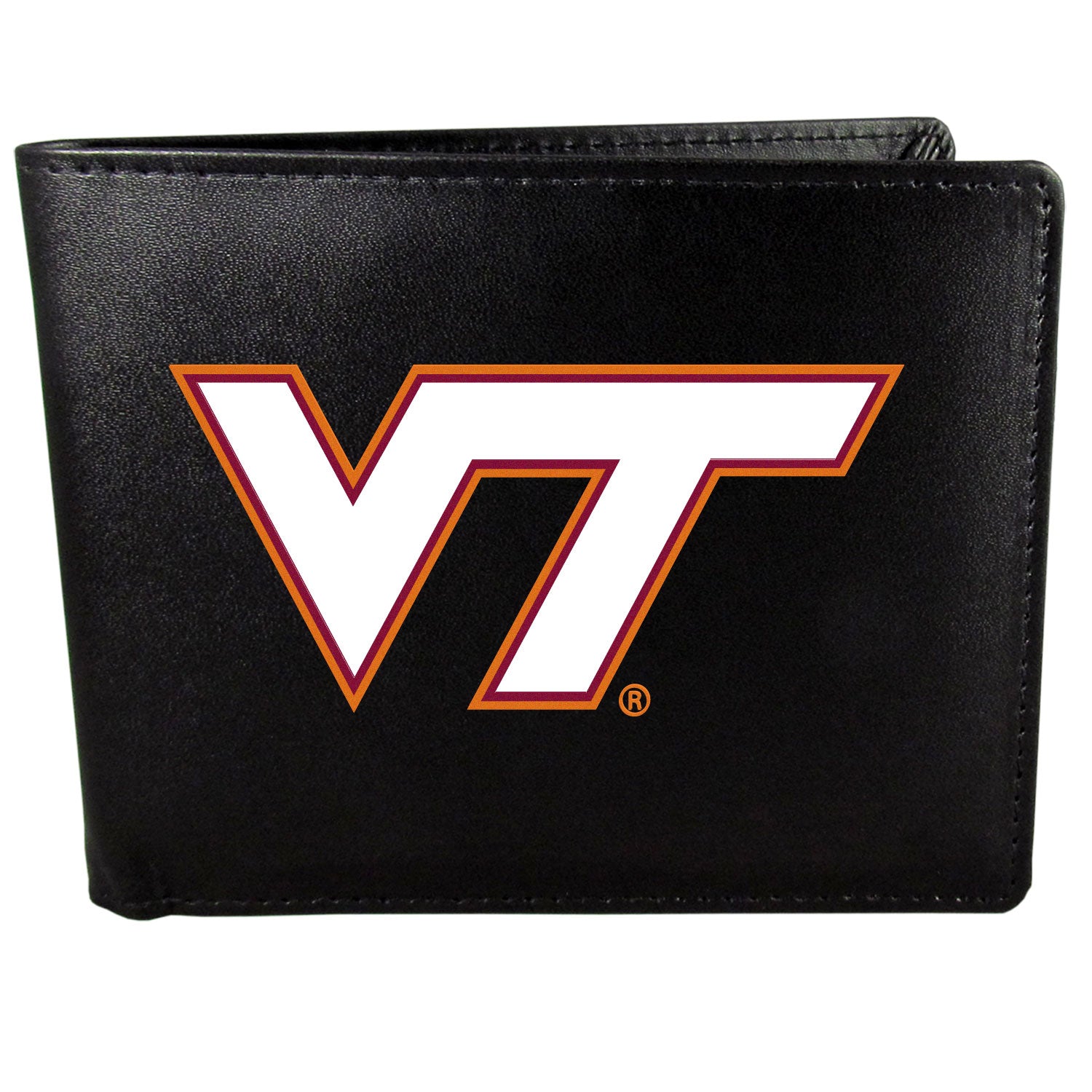 Virginia Tech Hokies Leather Bi-fold Wallet, Large Logo