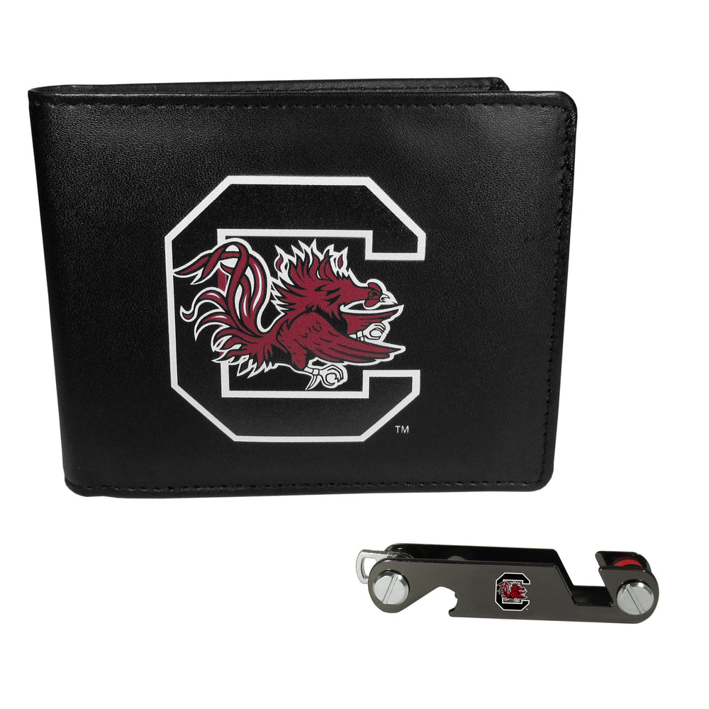 S. Carolina Gamecocks Leather Bi-fold Wallet & Key Organizer
