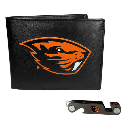 Oregon St. Beavers Leather Bi-fold Wallet & Key Organizer - Oregon St. Beavers - Flyclothing LLC