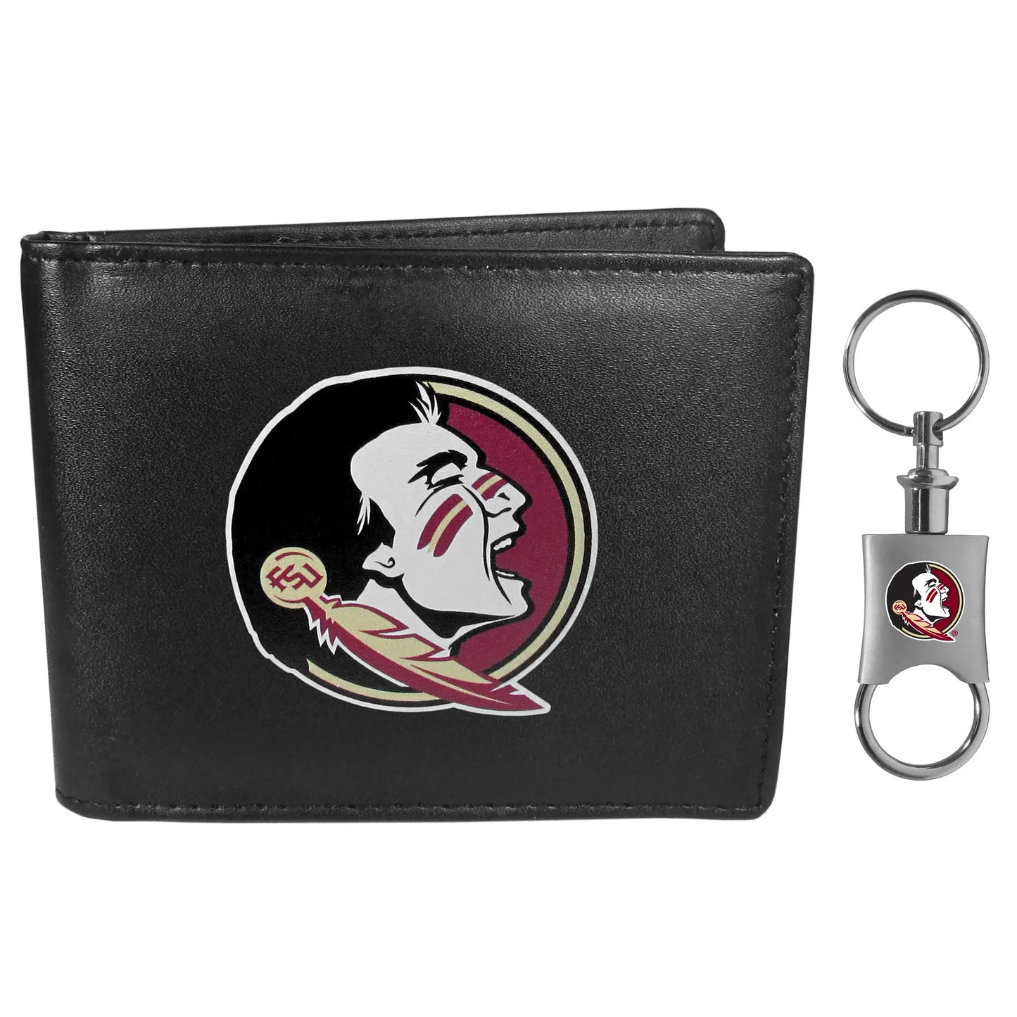 Florida St. Seminoles Leather Bi-fold Wallet & Valet Key Chain - Florida St. Seminoles - Flyclothing LLC