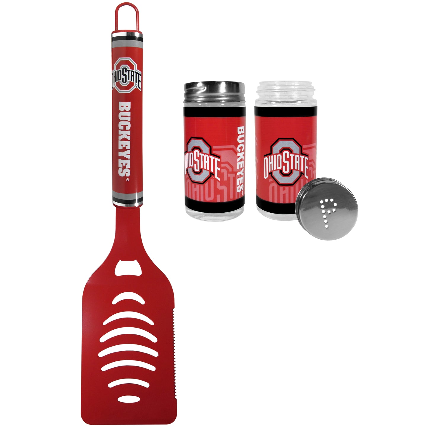 Ohio St. Buckeyes Logo Spatula w/Shakers