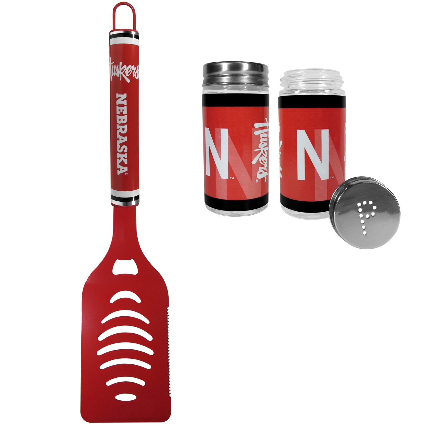 Nebraska Cornhuskers Logo Spatula w/Shakers
