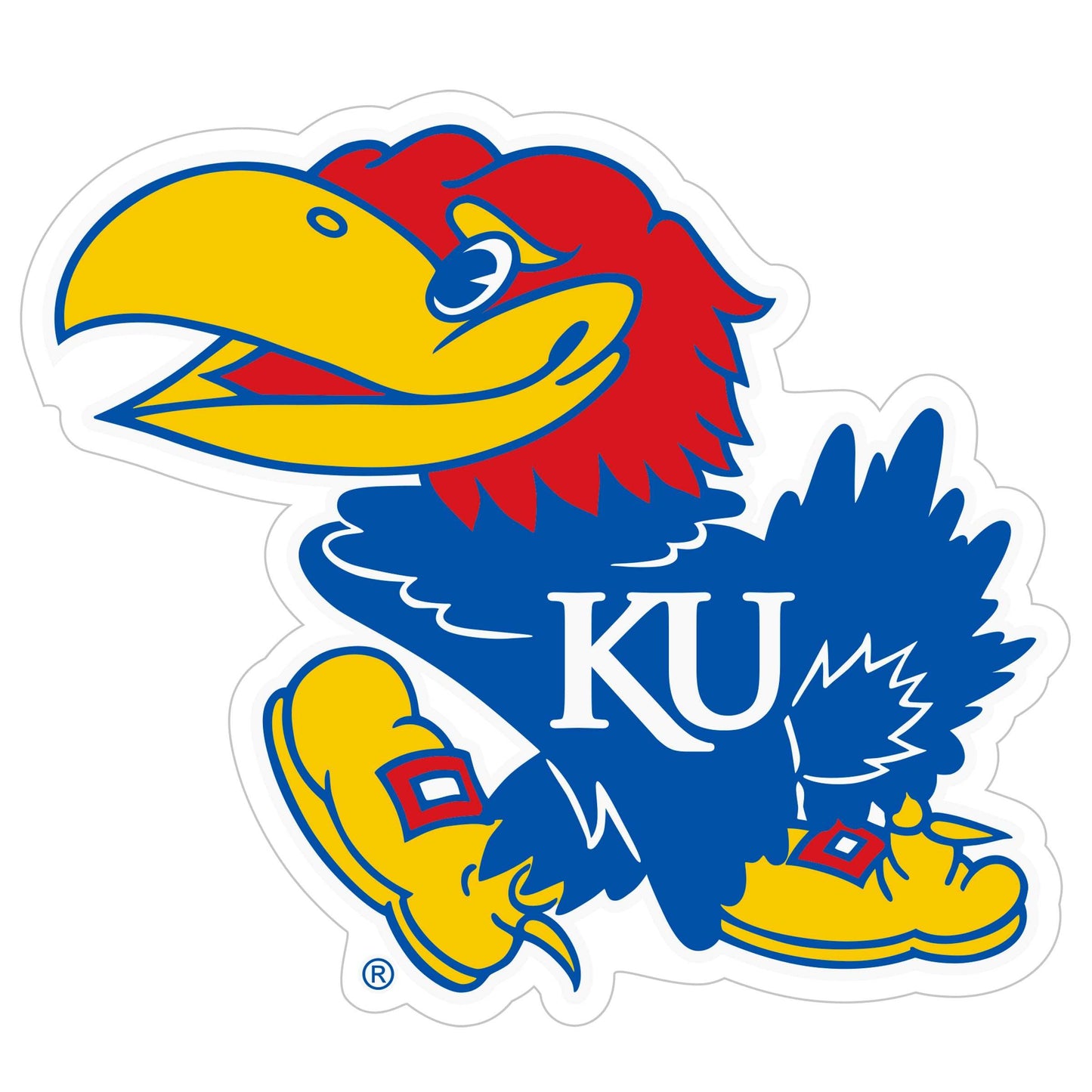 Kansas Jayhawks 8 inch Auto Decal - Kansas Jayhawks - Flyclothing LLC
