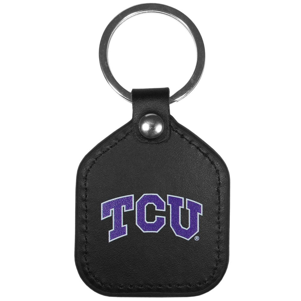 TCU Horned Frogs Leather Square Key Chains - Siskiyou Buckle