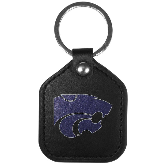 Kansas St. Wildcats Leather Square Key Chains - Siskiyou Buckle