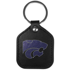 Kansas St. Wildcats Leather Square Key Chains - Siskiyou Buckle