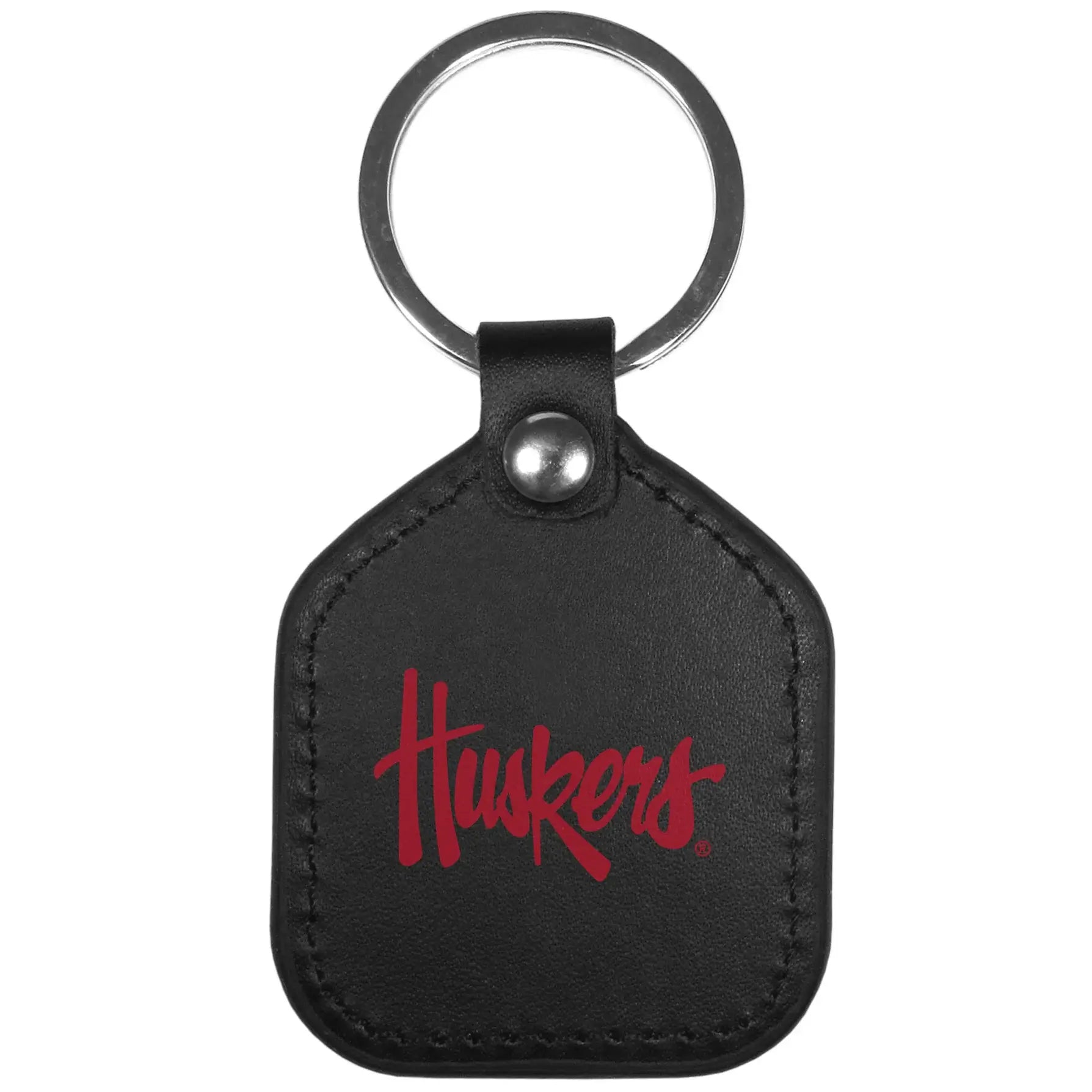 Nebraska Cornhuskers Leather Square Key Chains - Nebraska Cornhuskers - Flyclothing LLC