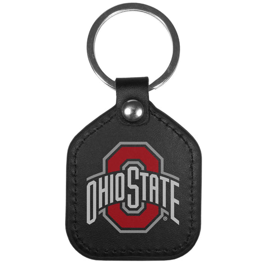 Ohio St. Buckeyes Leather Square Key Chains - Ohio State Buckeyes - Flyclothing LLC