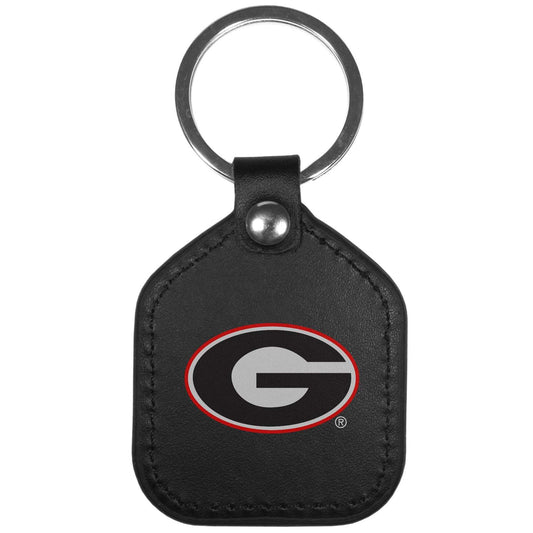 Georgia Bulldogs Leather Square Key Chains - Georgia Bulldogs - Flyclothing LLC
