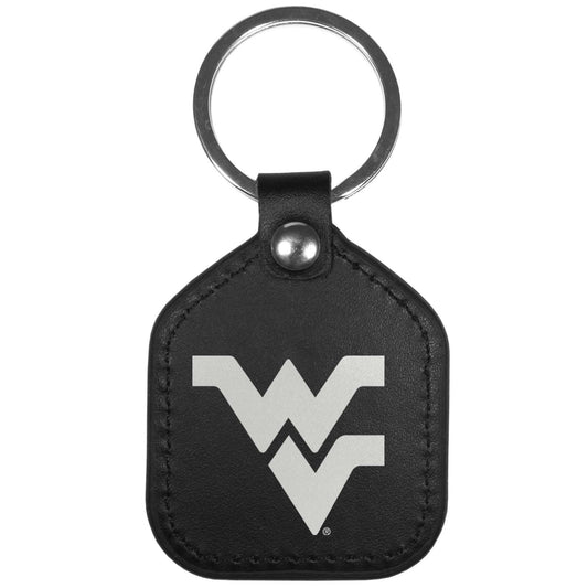 W. Virginia Mountaineers Leather Square Key Chains - W. Virginia Mountaineers - Flyclothing LLC