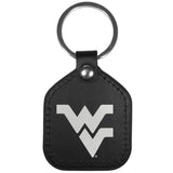 W. Virginia Mountaineers Leather Square Key Chains