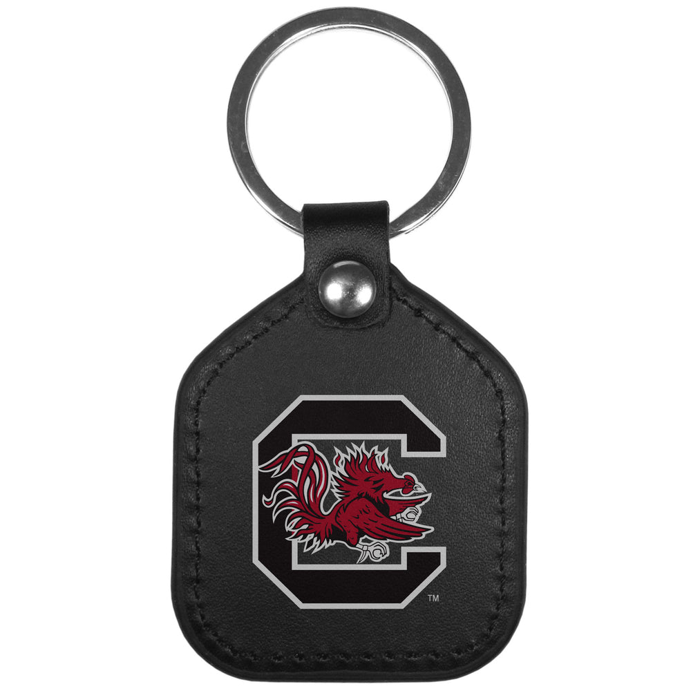 S. Carolina Gamecocks Leather Square Key Chains