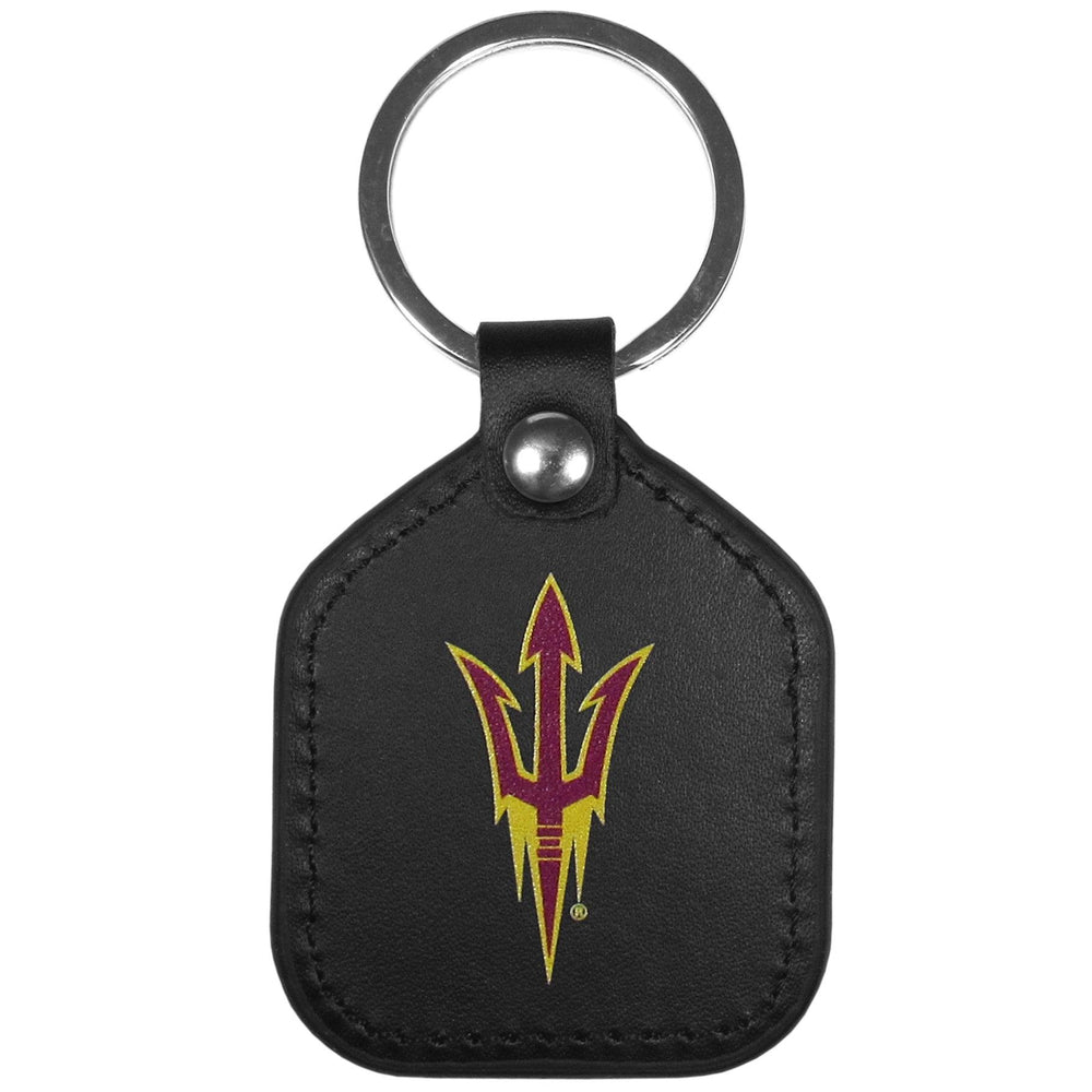 Arizona St. Sun Devils Leather Square Key Chains - Siskiyou Buckle