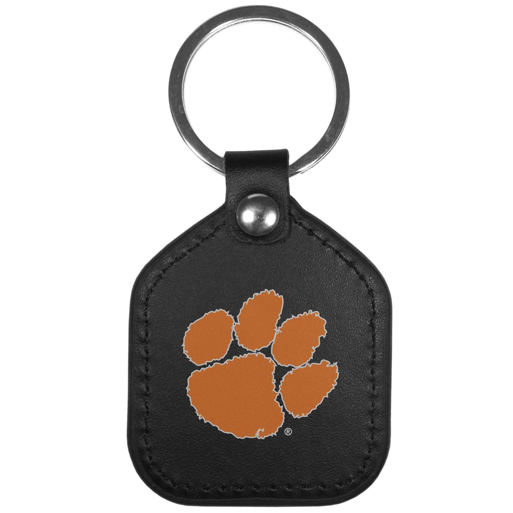 Clemson Tigers Leather Square Key Chains - Clemson Tigers - Flyclothing LLC