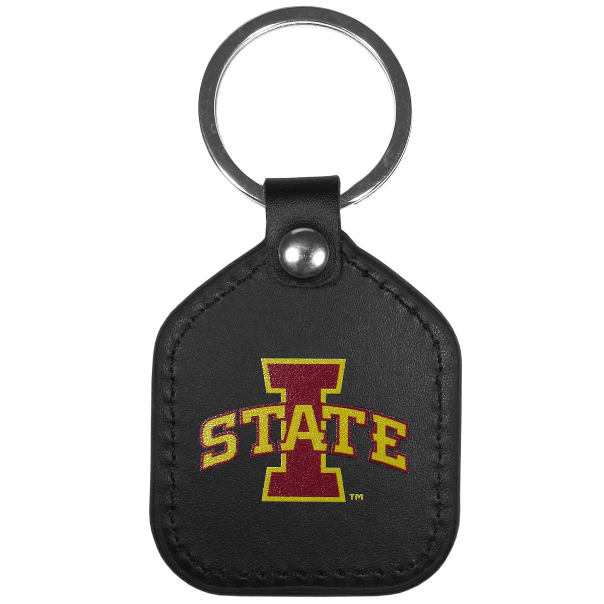 Iowa St. Cyclones Leather Square Key Chains