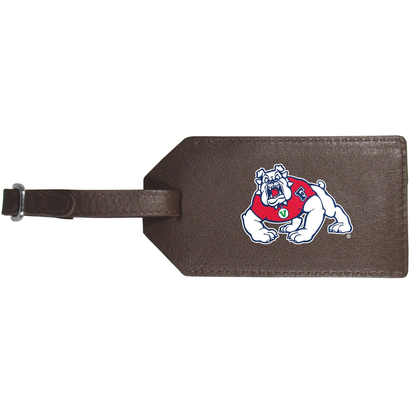 Fresno St. Bulldogs Leather Luggage Strap