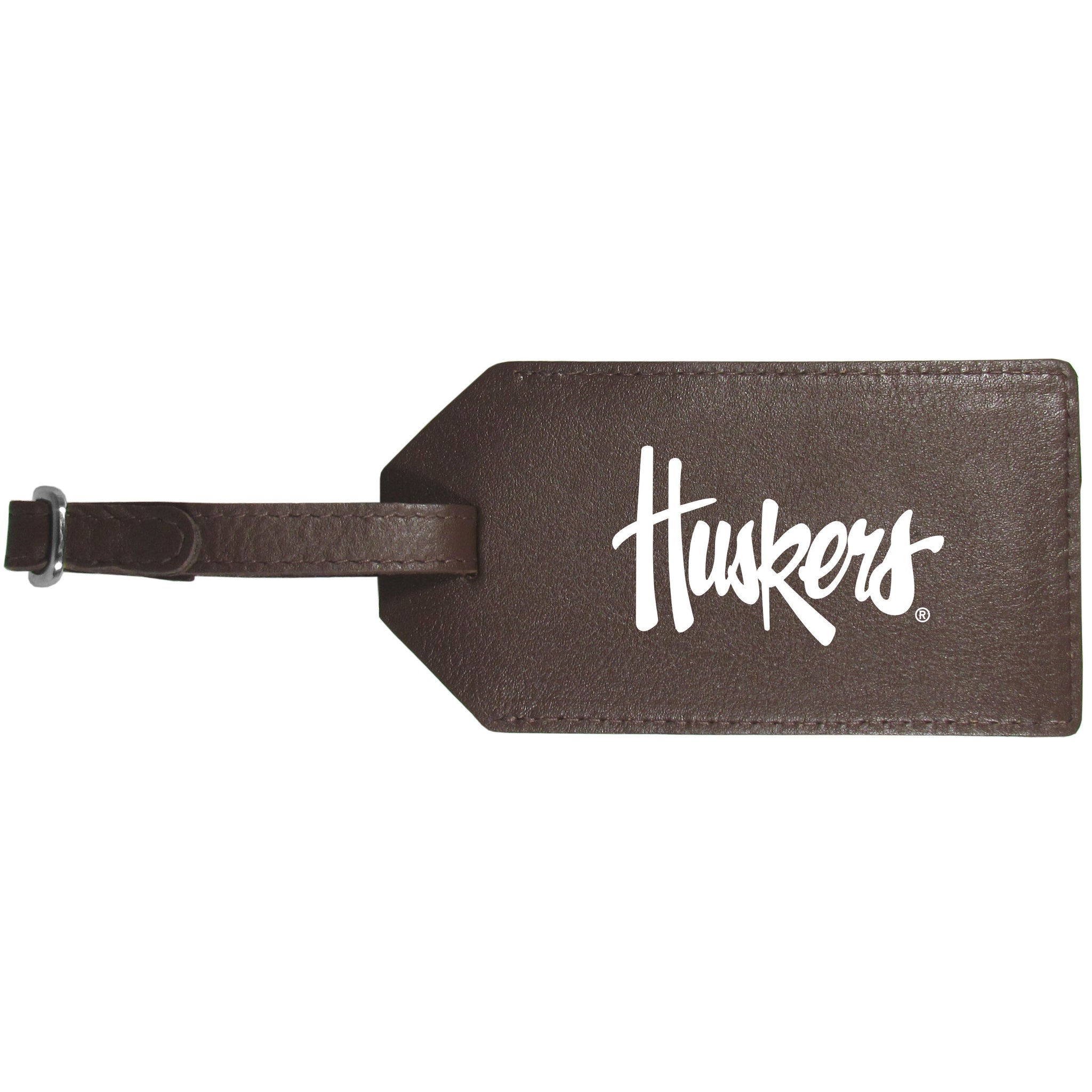 Nebraska Cornhuskers Leather Luggage Strap