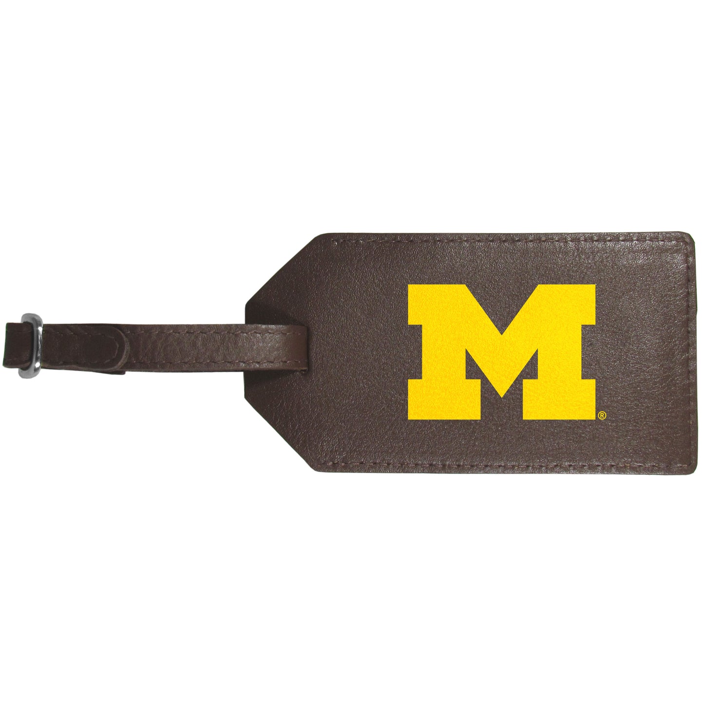 Michigan Wolverines Leather Luggage Strap