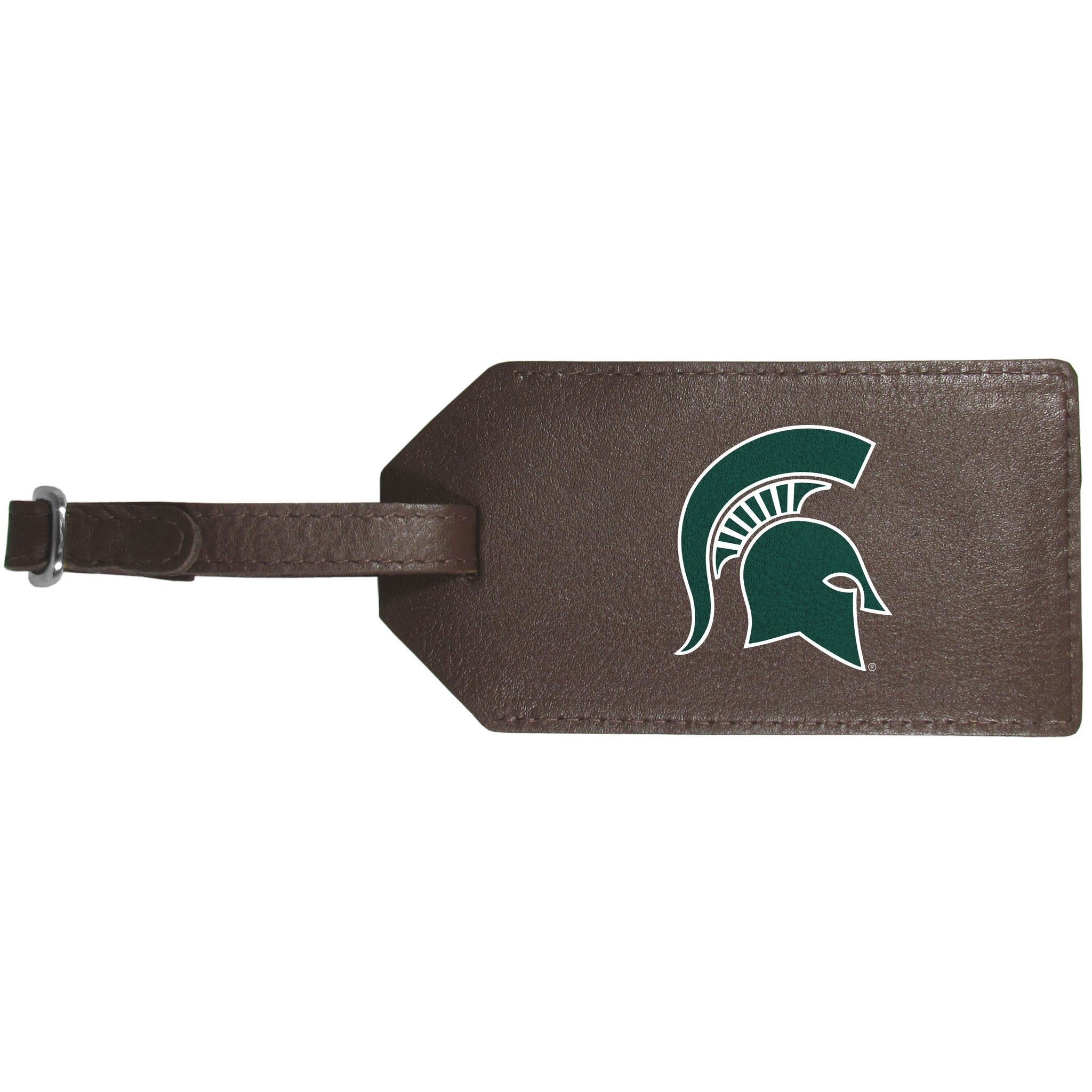 Michigan St. Spartans Leather Luggage Strap