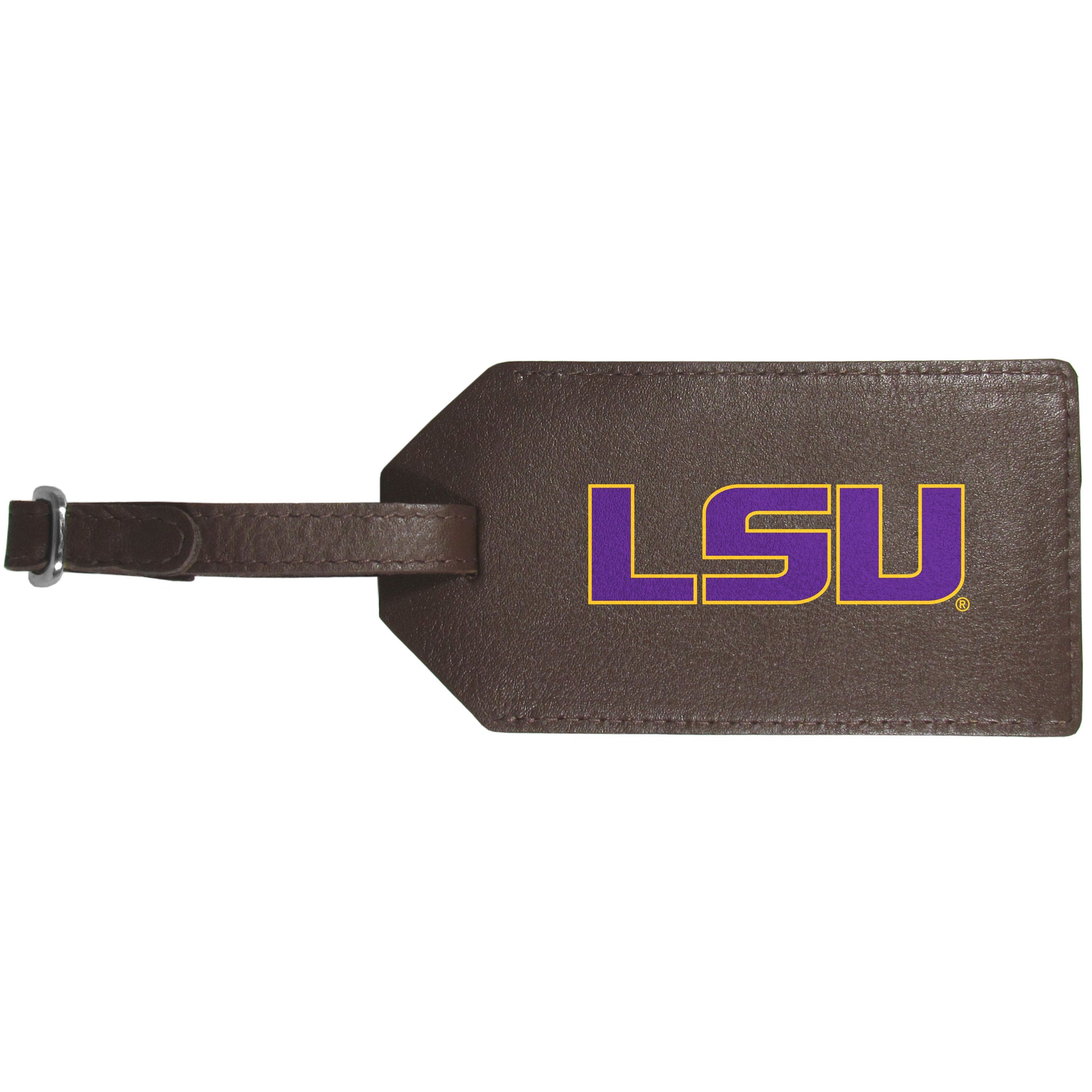 LSU Tigers Leather Luggage Strap
