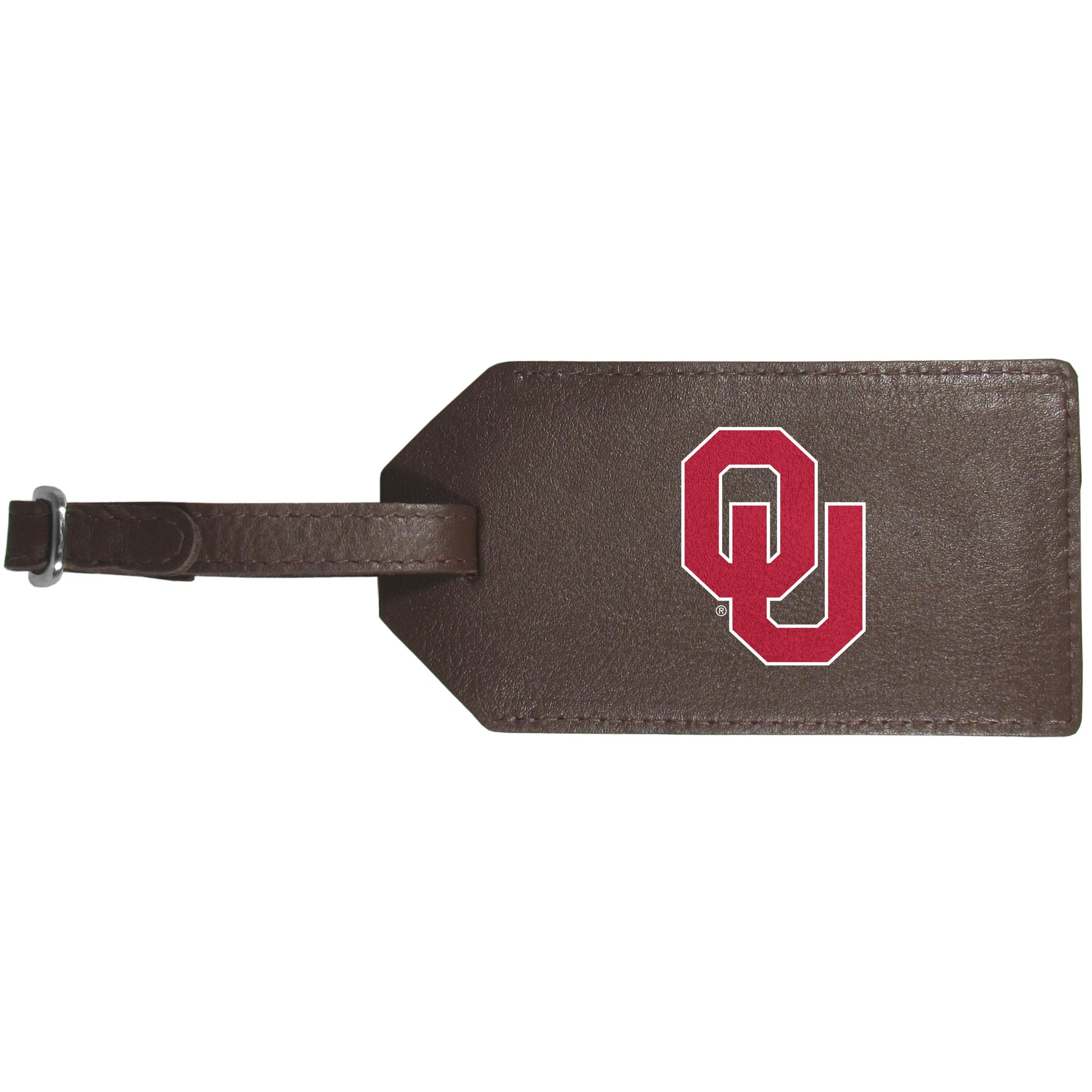Oklahoma Sooners Leather Luggage Strap