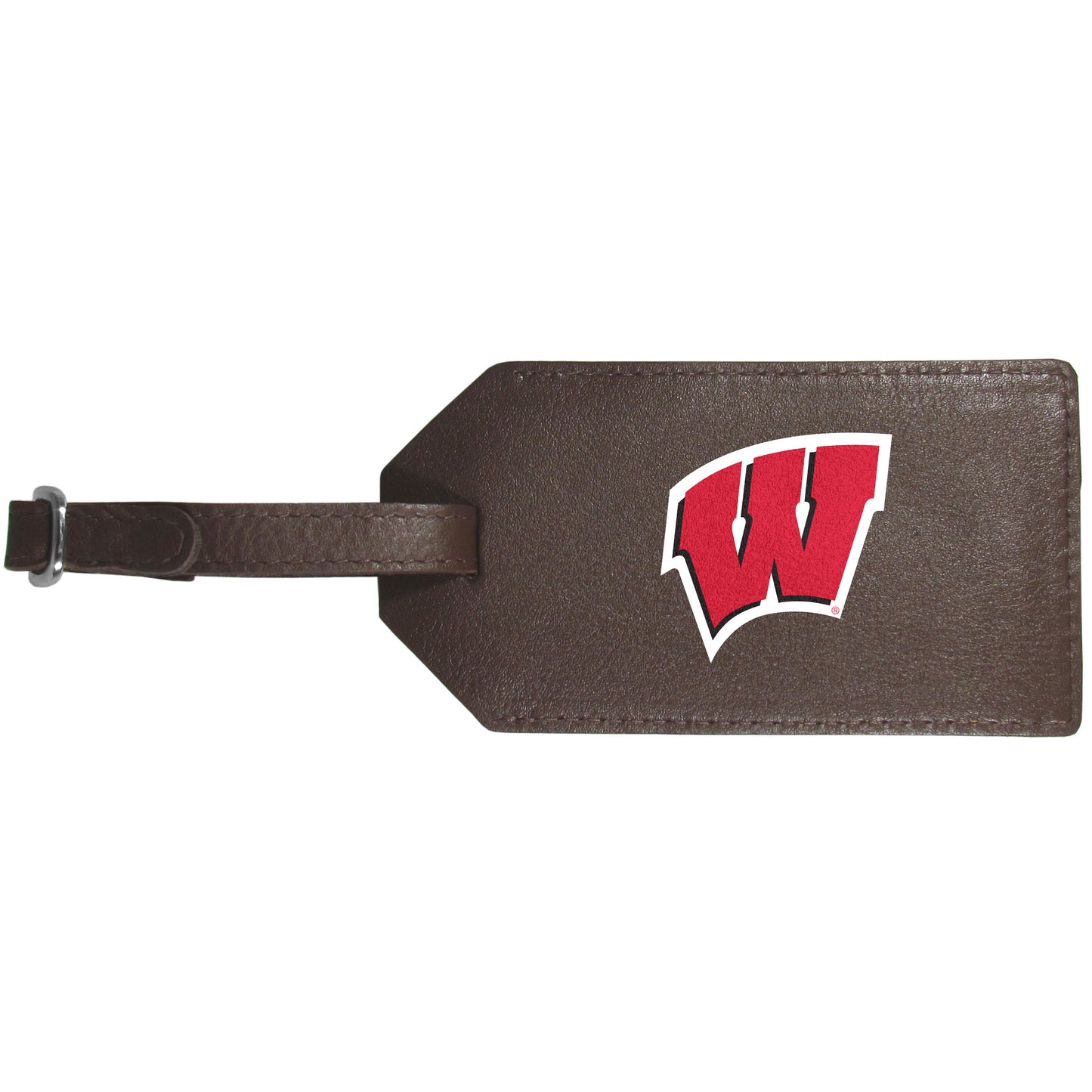 Wisconsin Badgers Leather Luggage Strap