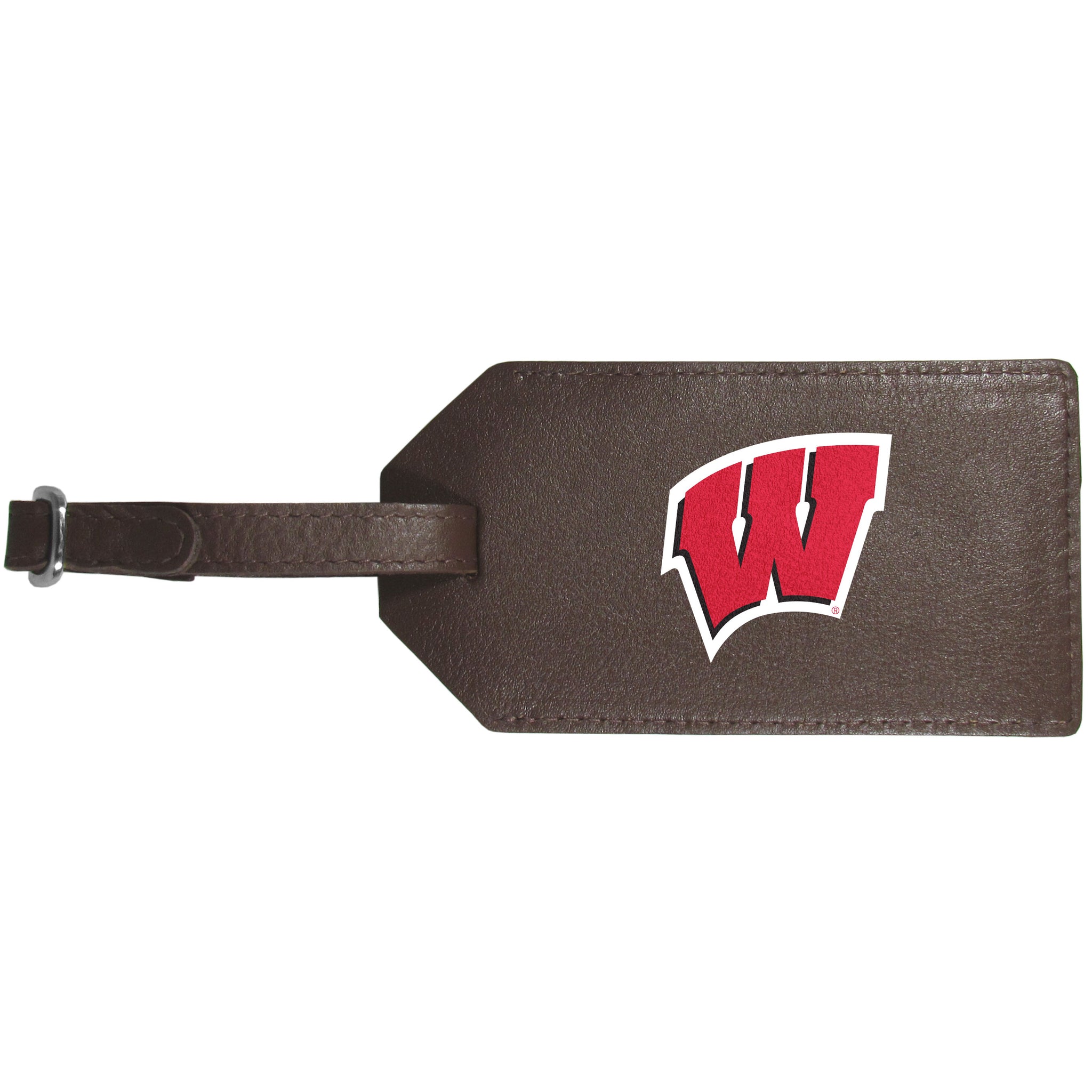 Wisconsin Badgers Leather Luggage Strap