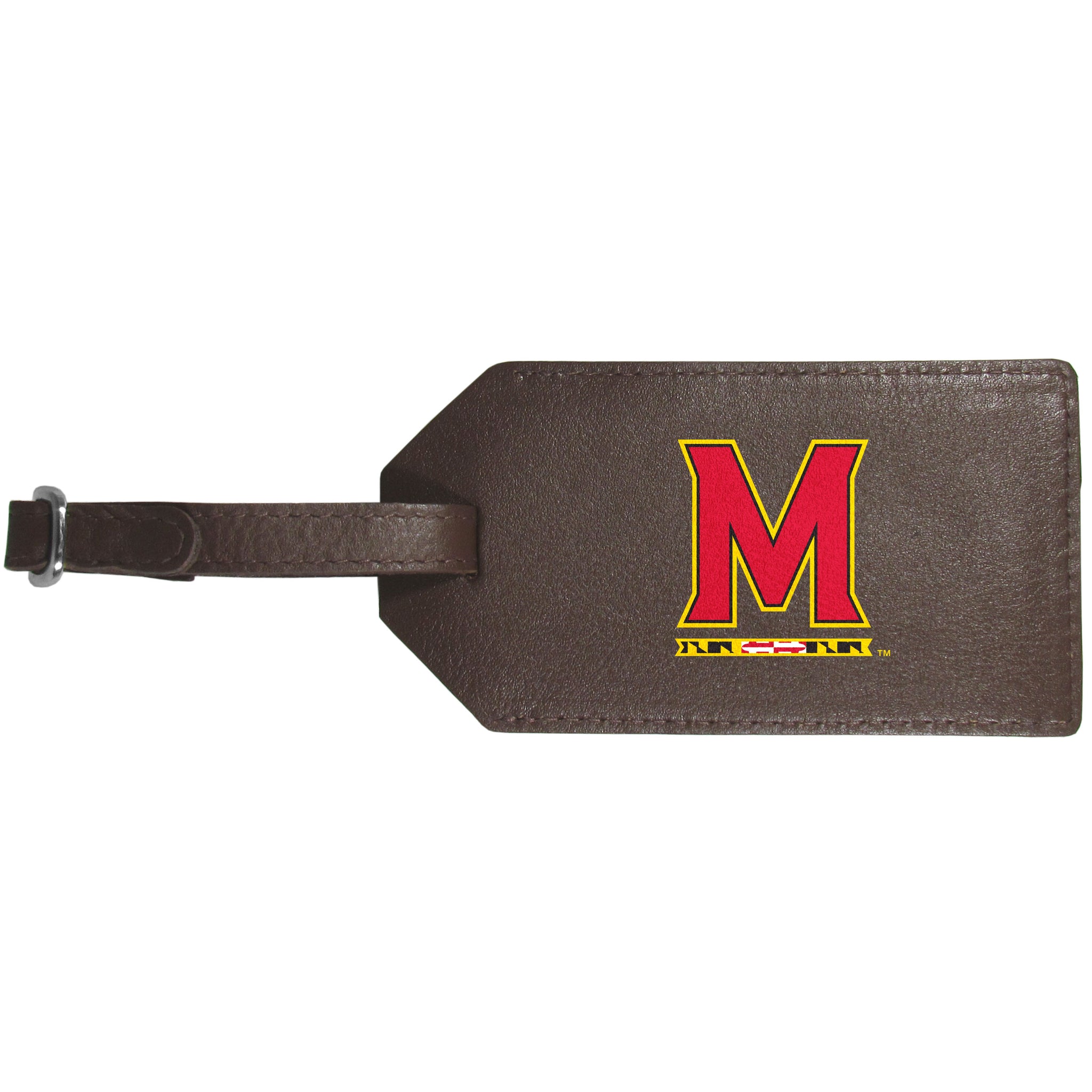 Maryland Terrapins Leather Luggage Strap