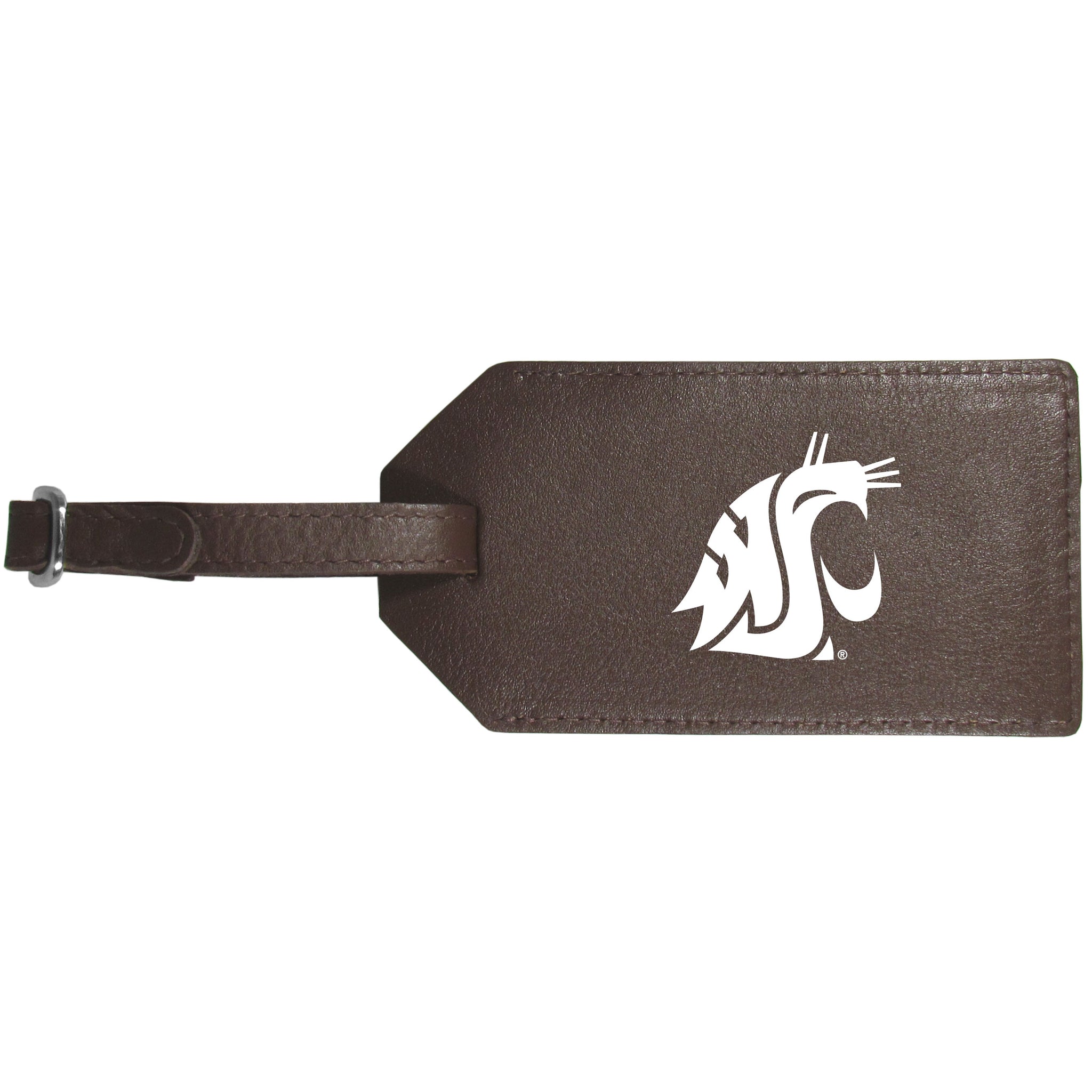 Washington St. Cougars Leather Luggage Strap