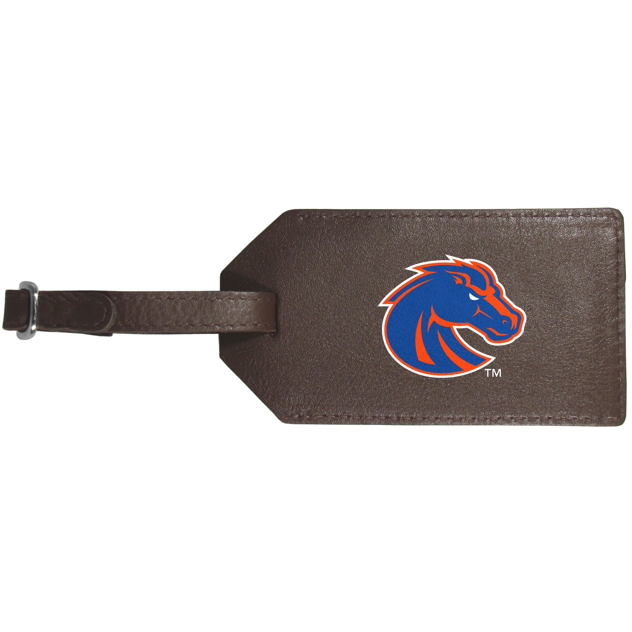 Boise St. Broncos Leather Luggage Strap