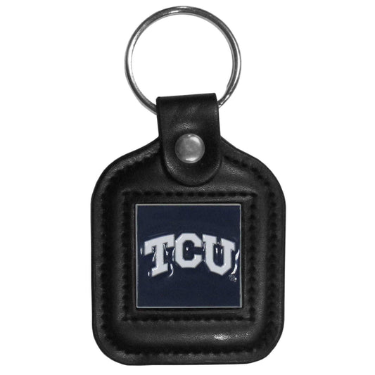 TCU Horned Frogs Square Leatherette Key Chain - TCU Horned Frogs - Flyclothing LLC
