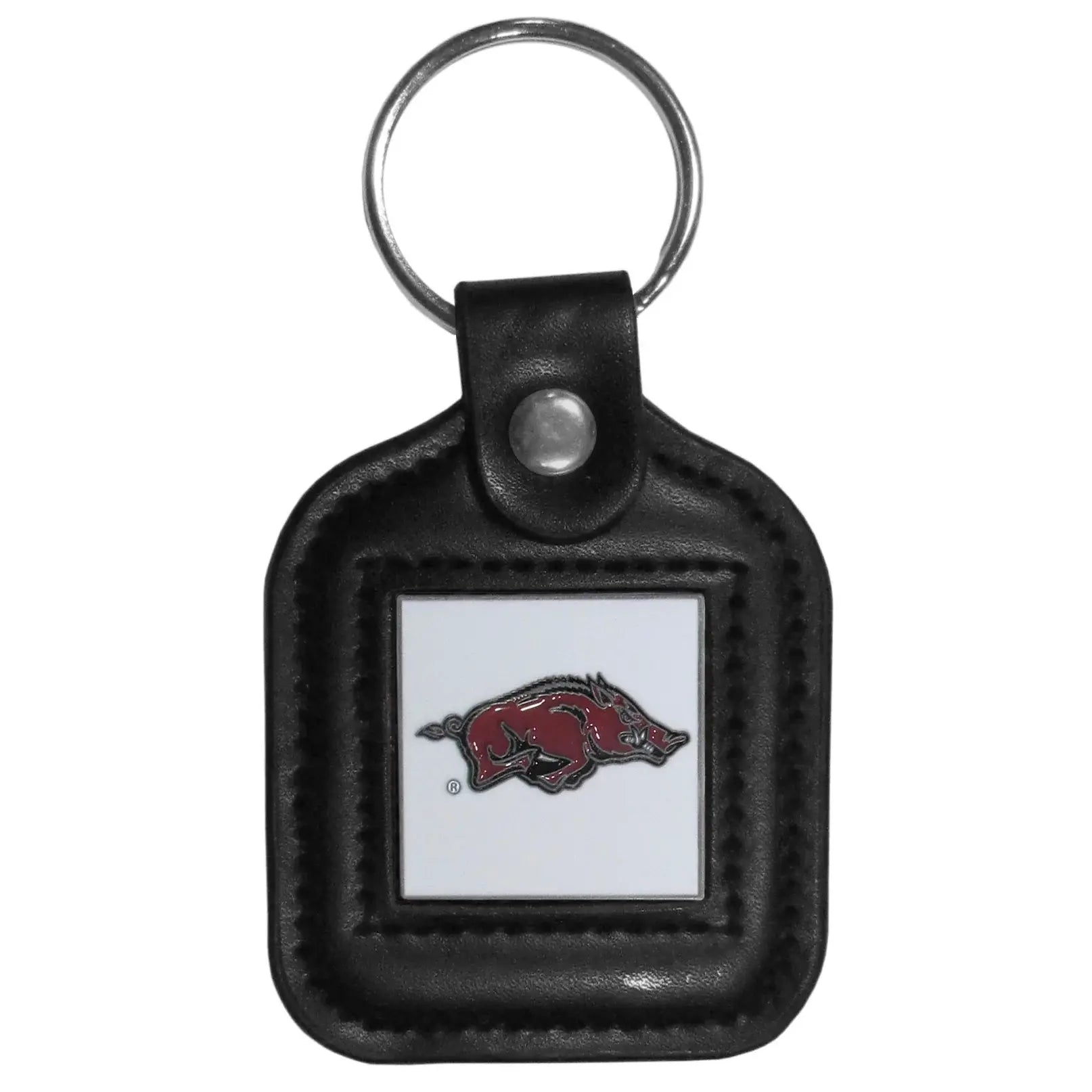 Arkansas Razorbacks Square Leather Key Chain - Arkansas Razorbacks - Flyclothing LLC