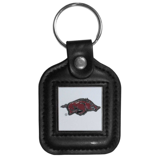 Arkansas Razorbacks Square Leather Key Chain - Arkansas Razorbacks - Flyclothing LLC