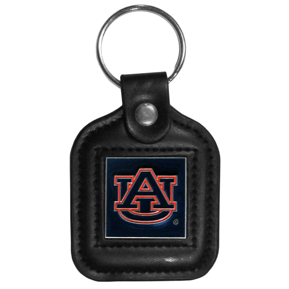 Auburn Tigers Square Leatherette Key Chain