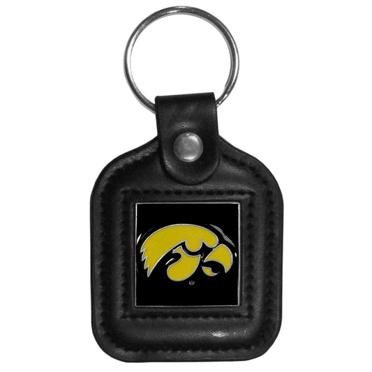 Iowa Hawkeyes Square Leatherette Key Chain - Iowa Hawkeyes - Flyclothing LLC