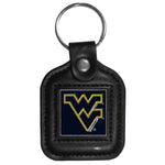 W. Virginia Mountaineers Square Leatherette Key Chain