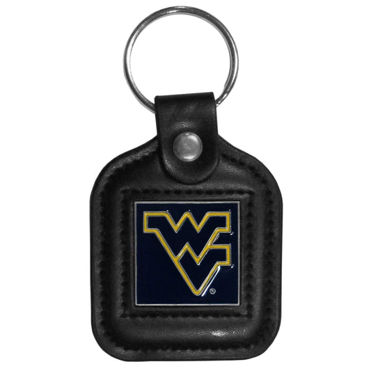 W. Virginia Mountaineers Square Leatherette Key Chain - W. Virginia Mountaineers - Flyclothing LLC