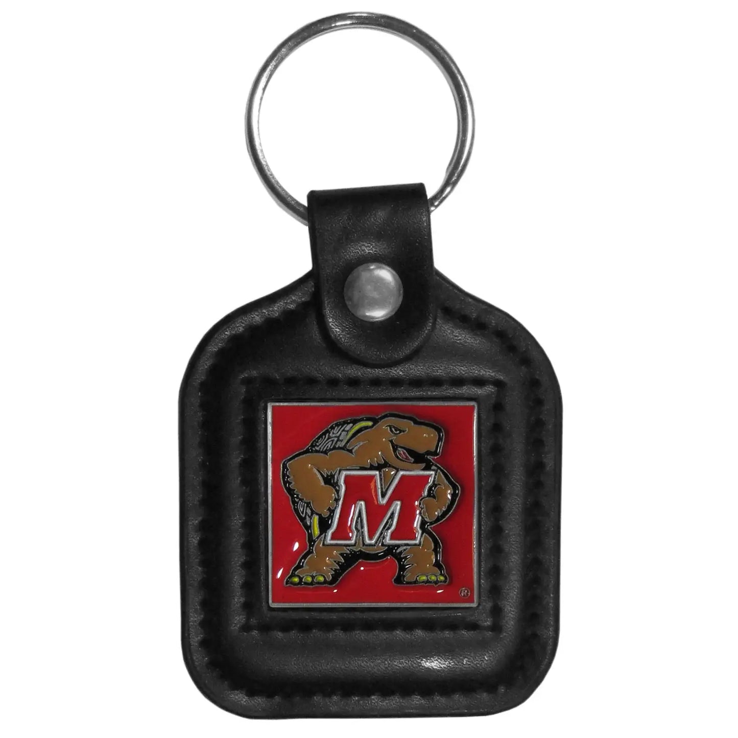 Maryland Terrapins Square Leatherette Key Chain - Maryland Terrapins - Flyclothing LLC