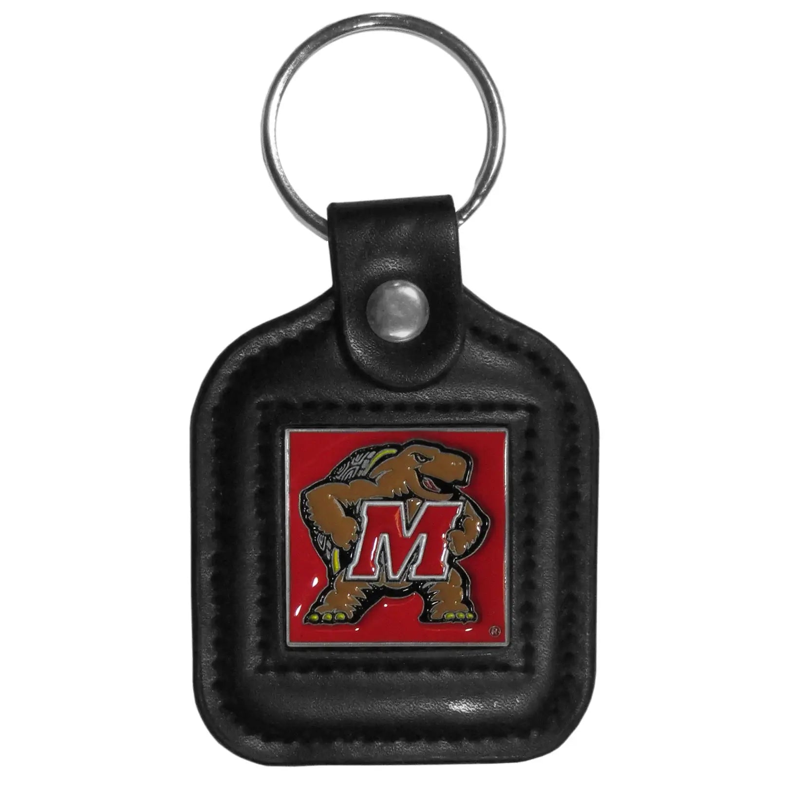 Maryland Terrapins Square Leatherette Key Chain - Maryland Terrapins - Flyclothing LLC