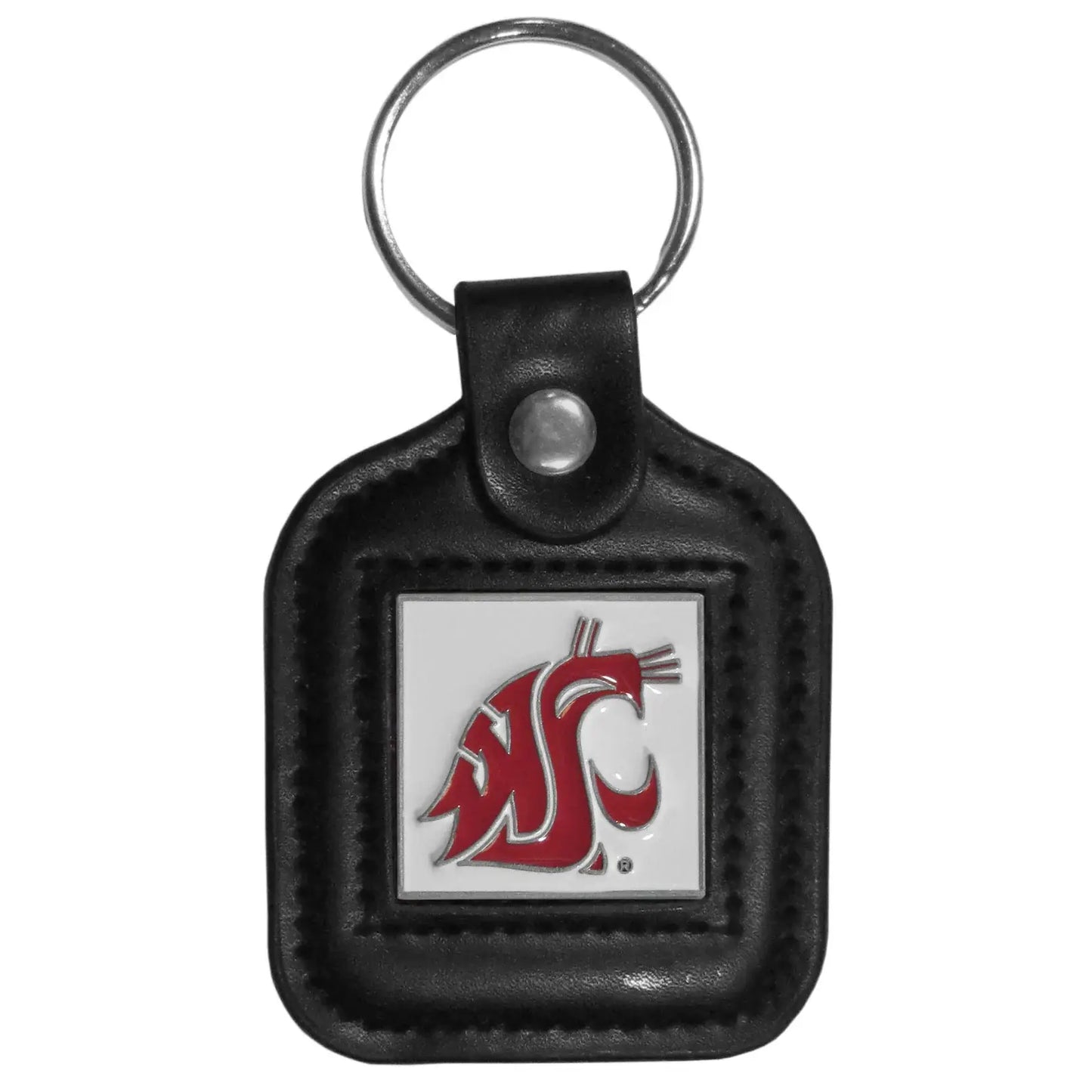 Washington St. Cougars Square Leatherette Key Chain - Washington St. Cougars - Flyclothing LLC