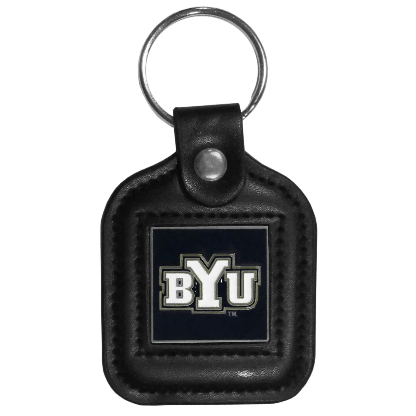 BYU Cougars Square Leatherette Key Chain - BYU Cougars - Flyclothing LLC