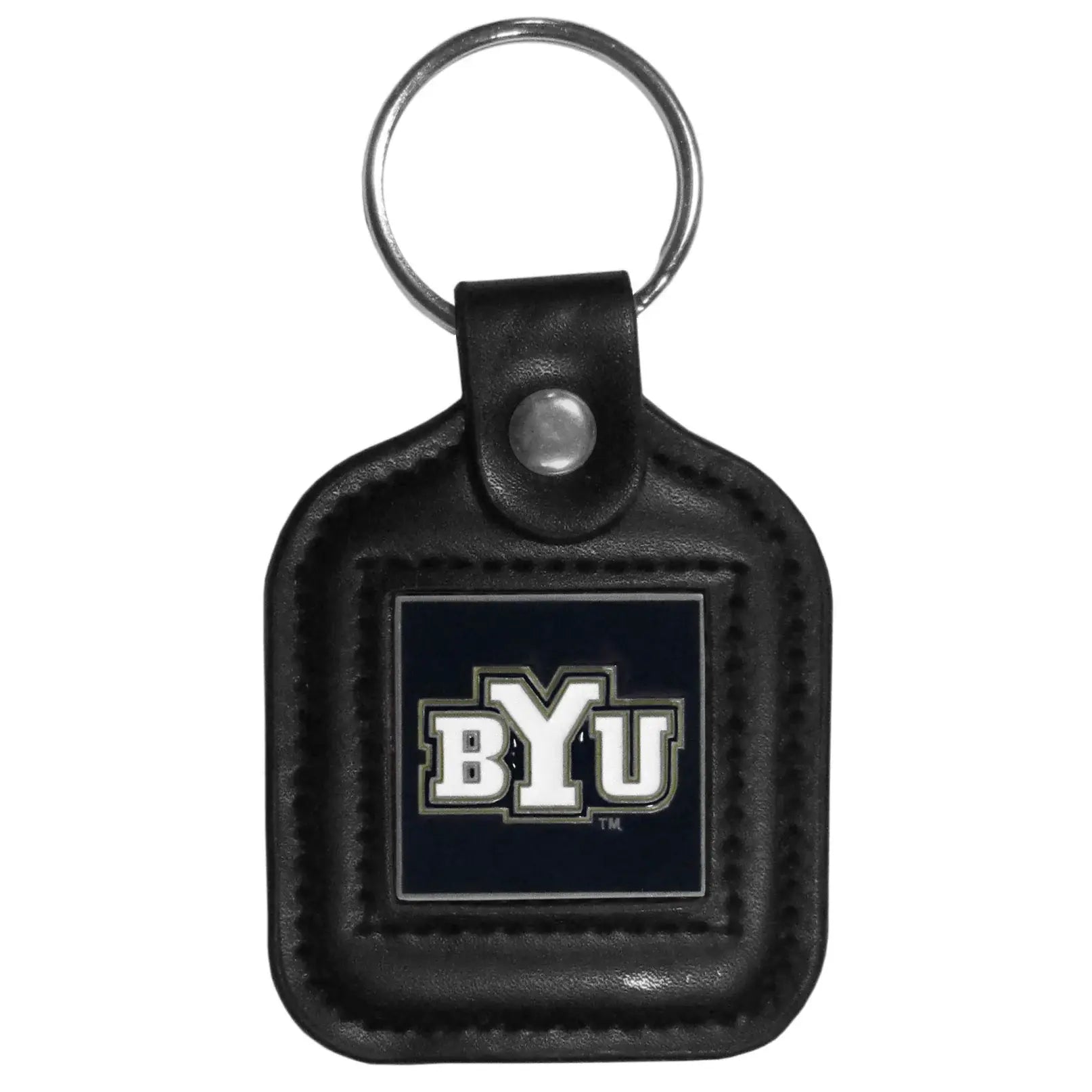 BYU Cougars Square Leatherette Key Chain - BYU Cougars - Flyclothing LLC