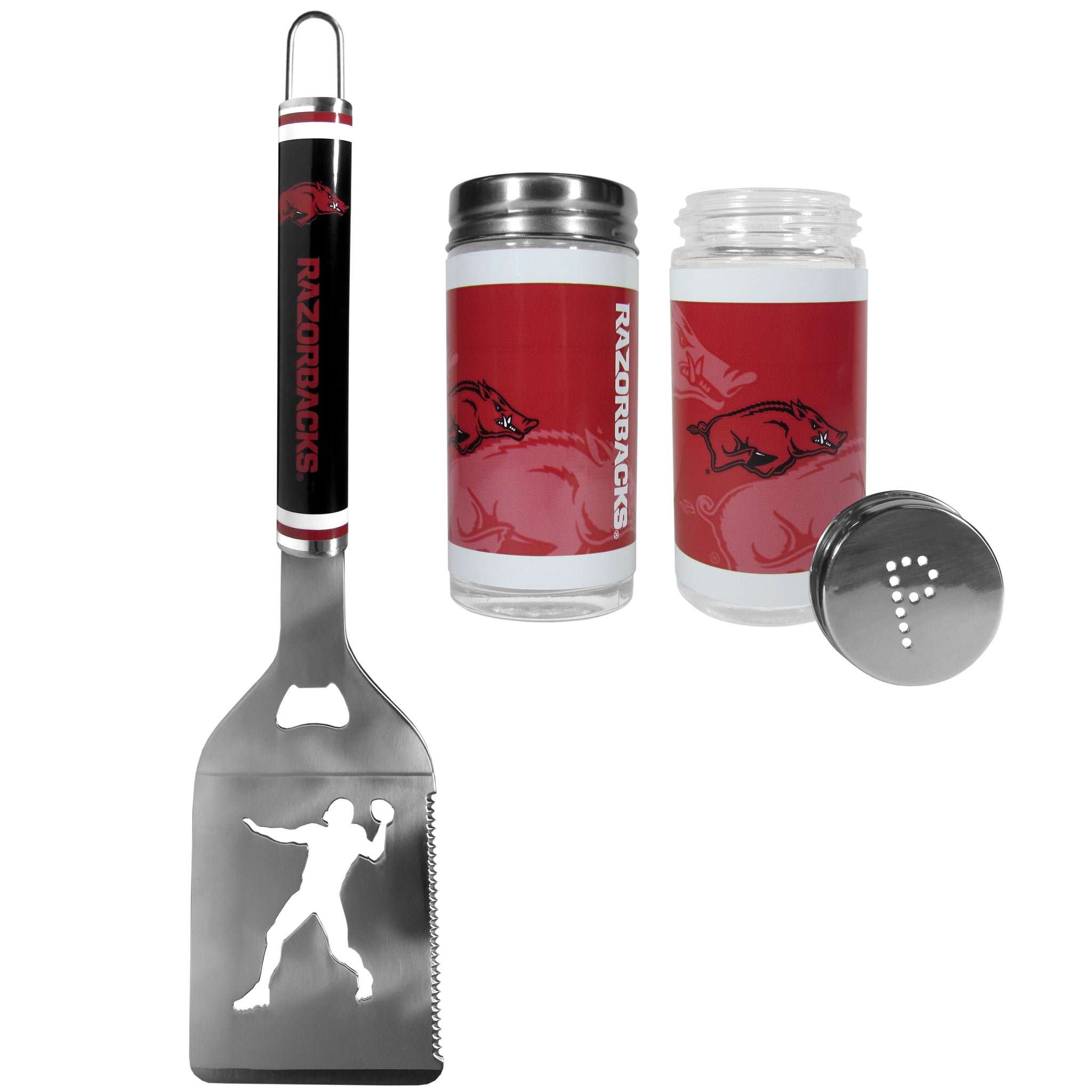 Arkansas Razorbacks Steel Logo Spatula w/Shakers