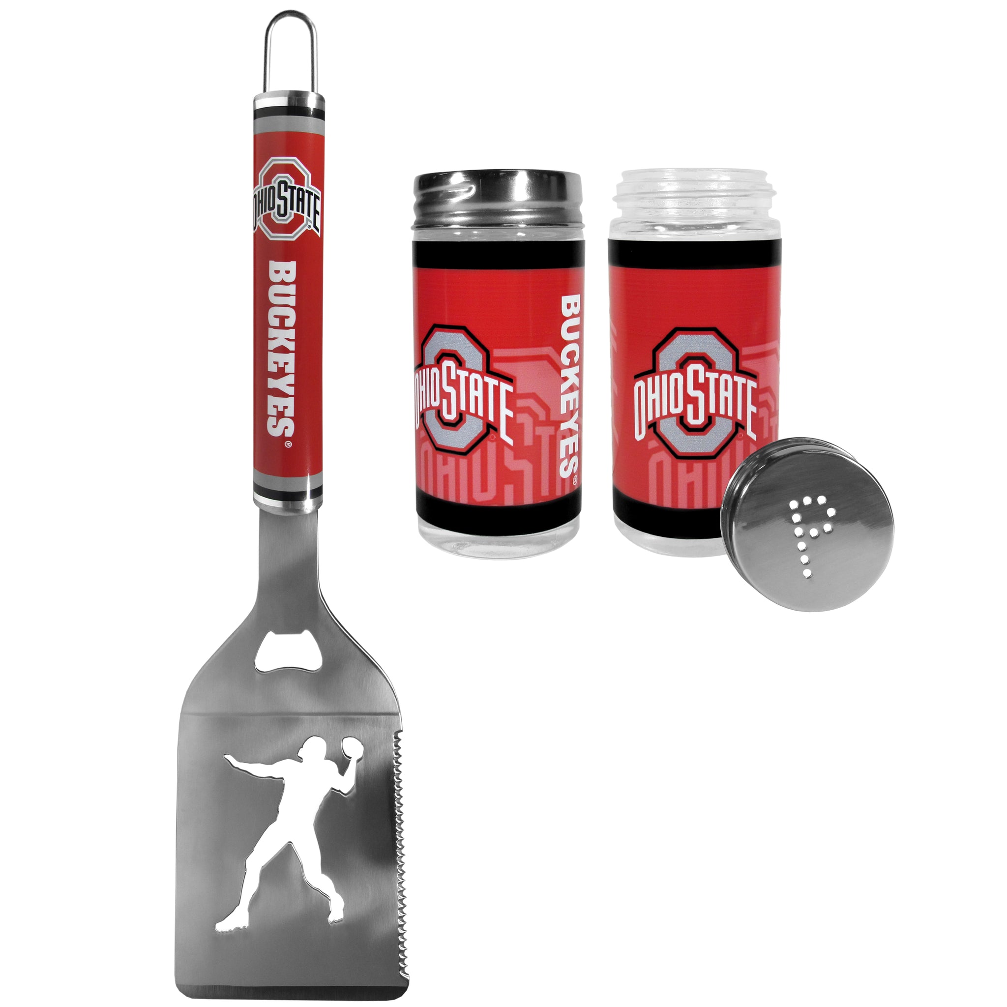 Ohio St. Buckeyes Steel Logo Spatula w/Shakers